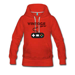 Vintage GAMER Women’s Premium Hoodie - red