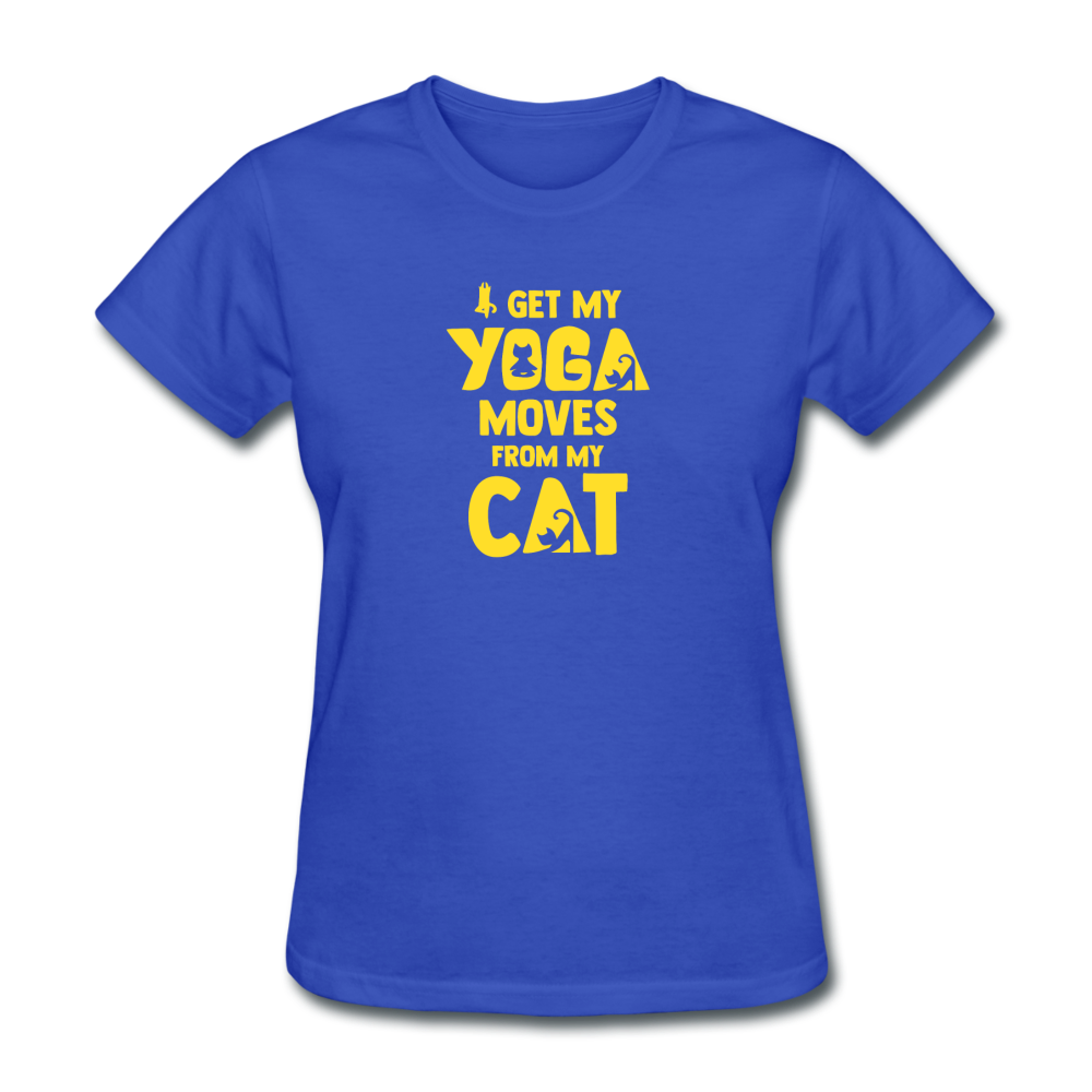 Yoga Cat Moves Women's T-Shirt - royal blue