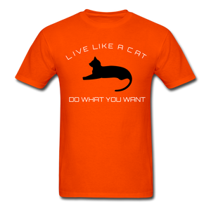 Live like a CAT Tee - orange